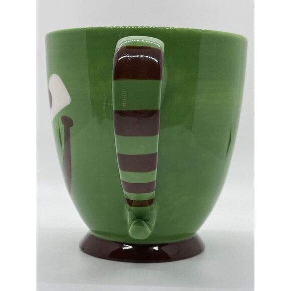 STARBUCKS COFFEE HALLOWEEN Mug Green Monster Face 18 oz Cup 2007 NEW with tag - Picture 2 of 5